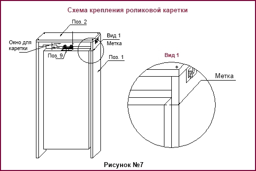 Чертеж вращающейся двери